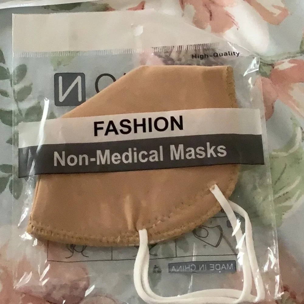 Masks Bundle Fashion masks blue & silver are metallic one dark beige All NWT 3…